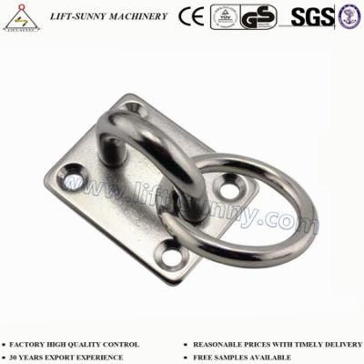 304 316 Stainless Steel Square Pad Eye Plate with Ring