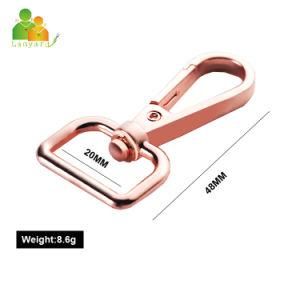 Wholesale Metal Bag Hook, Rose Color Bag Hook, Zinc Alloy Metal Hook, Dog Hook, Carabiner Hook