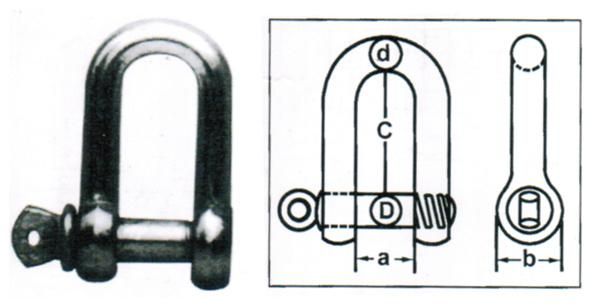 Elegalvanized European Type D Shackle