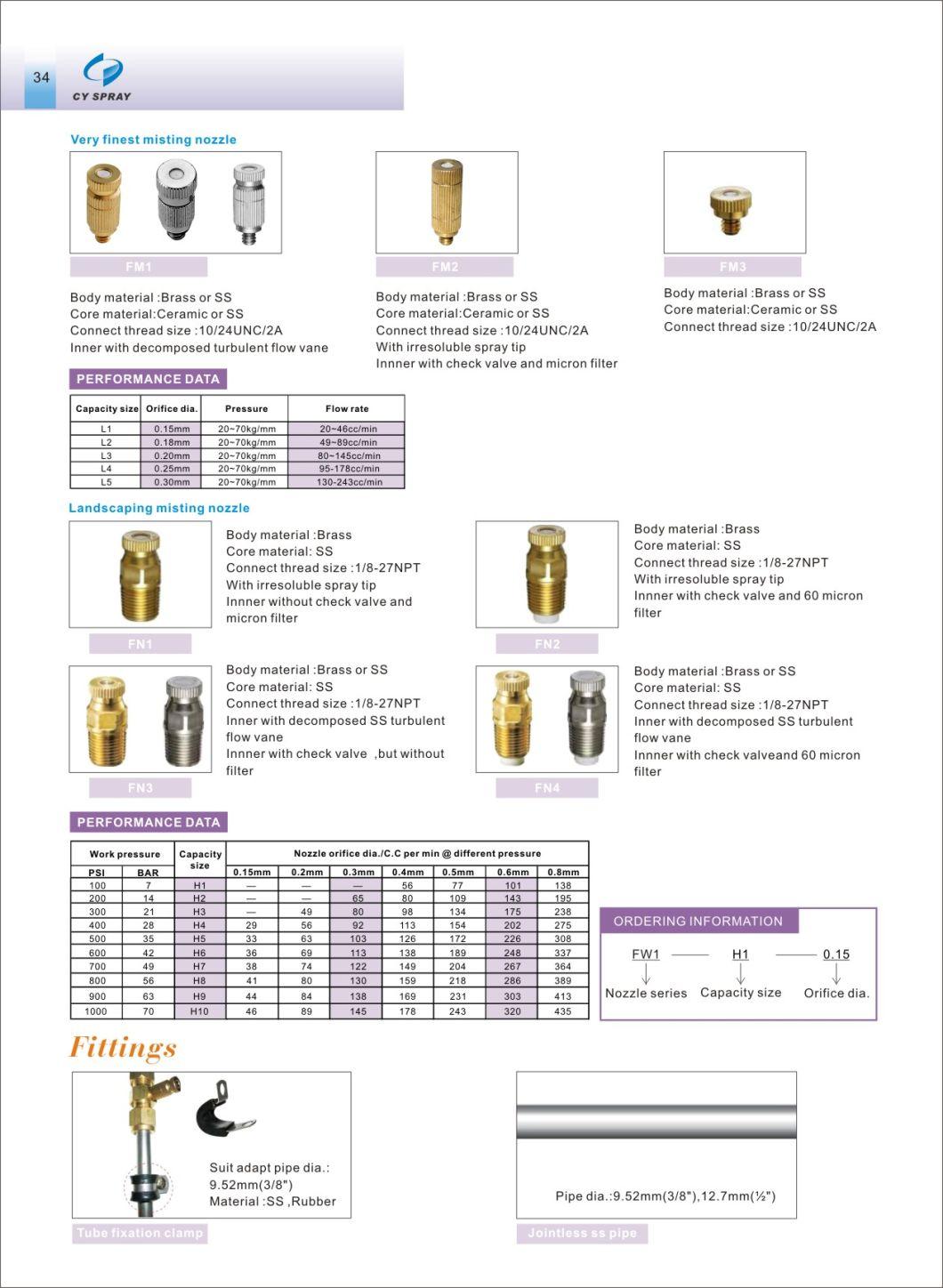 Mist Nozzle Quick Connector /Fittings Quick Connector