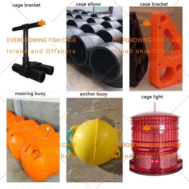 HDPE Square Aquaculture Cage Parts Fitting Walkway 250mm Fish Cage Bracket