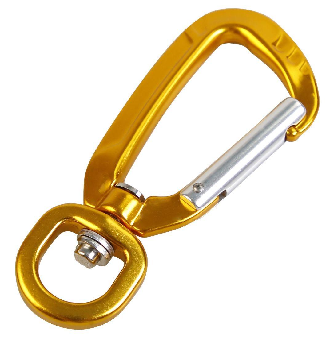 High Strength Steel Square Hook Outdoor D Shaped Aluminum Carabiner Clip