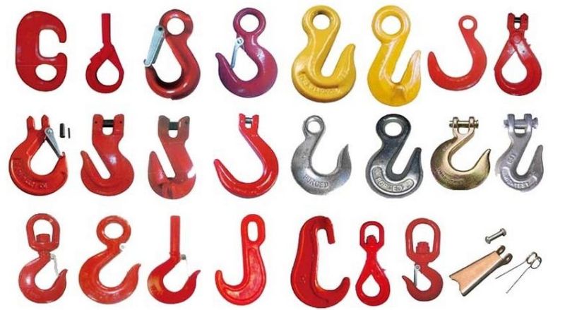 Us Type A320 Galvanized Alloy Steel Drop Forged Locking Lifting Eye Hook Safety Latch for Crane Hook