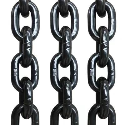 Safety Factor 4: 1 High Strength G80 8mm 20mn2 Black Welded Chain for Lifting
