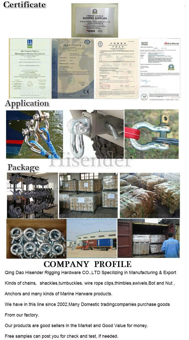Galvanized Wire Rope DIN6899b Thimble of Rigging Hardware