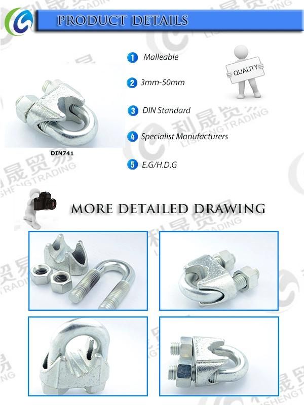 2020 DIN741 Malleable Wire Rope Clips