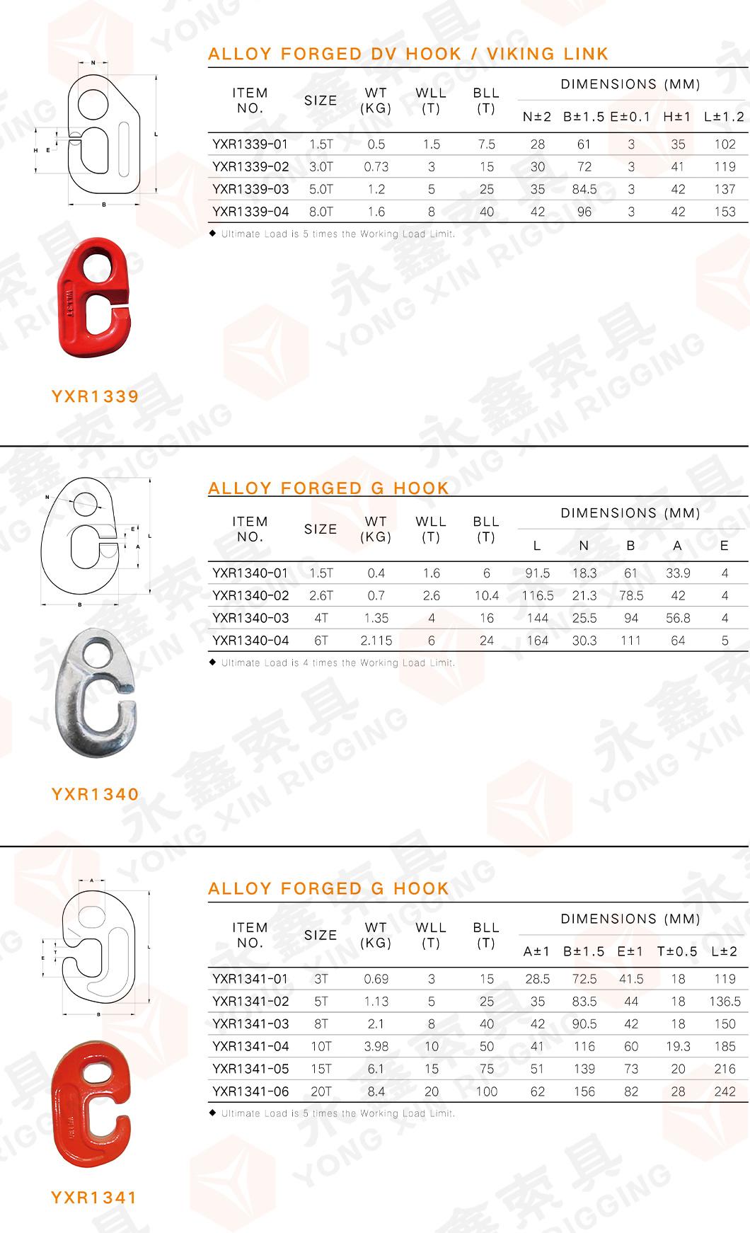 Forged G Hook Alloy Steel Hook