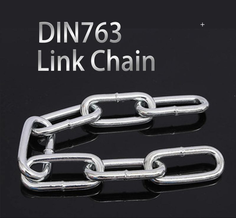 G30 Galvanized Welded DIN763 Long Steel Link Chain