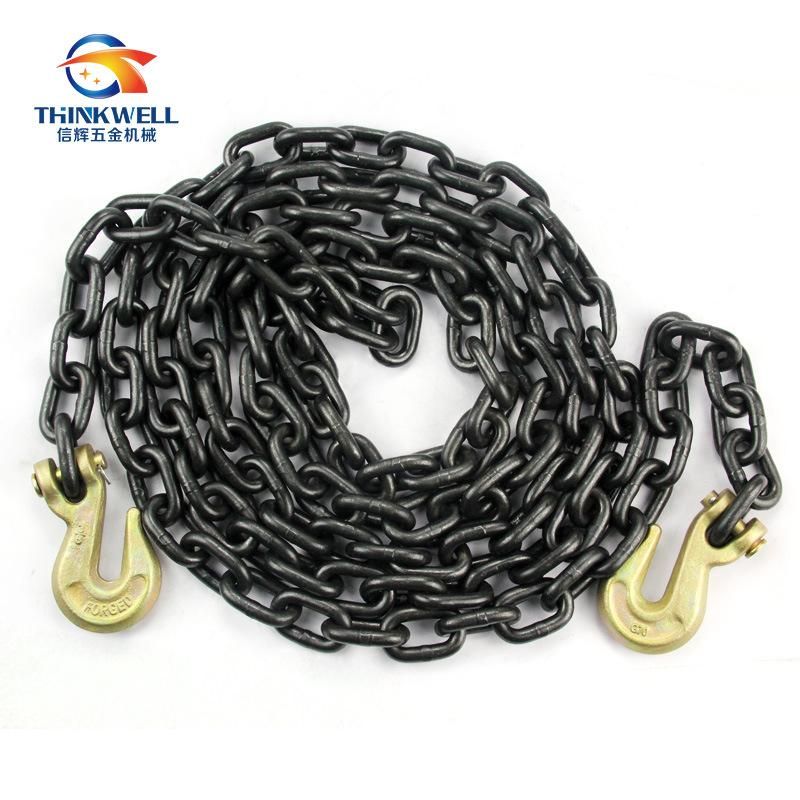 Multiple Length G80 Alloy Steel Lashing Tow Chain with Hooks