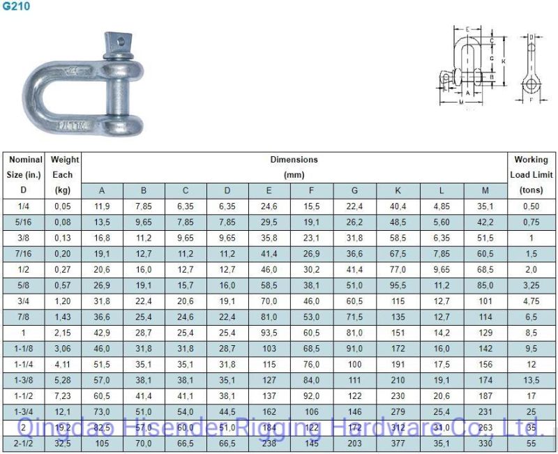 Shackle, D Type, Ss316 and Galvanized Type, European D Type, JIS D Type, Rigging Hardware, Marine Hardware