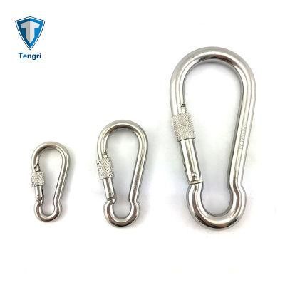 Made in China Carbine Snap Hook DIN5299 Safety Snap Carabiner Spring Snap Hook with Screw Lock