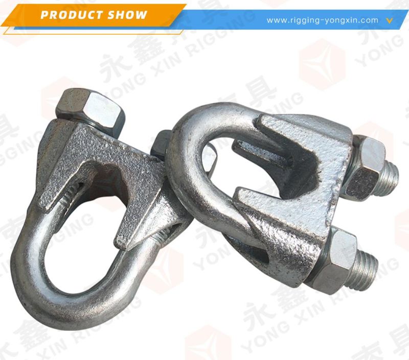 China Rigging Hardware Malleable U Shaped DIN741 Casting Steel Wire Rope Clip Clamp