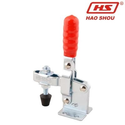 HS-101-D Taiwan Manufacturer Mould Quick Adjustable Red Handle Hold Down Vertical Toggle Clamps
