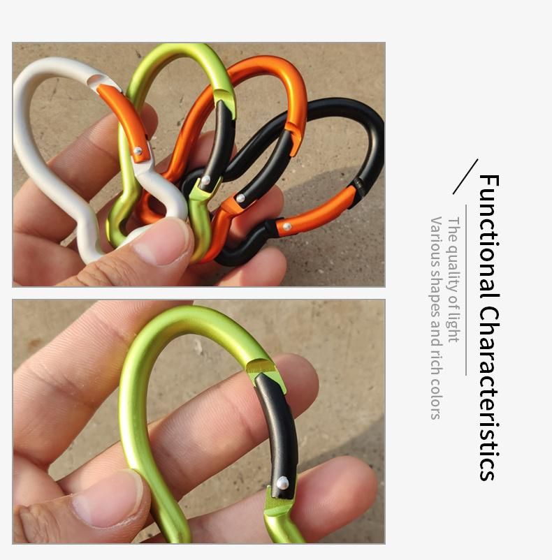 Factory Wholesale Aluminum Fancy Animal Fish Shaped Carabiner Hook