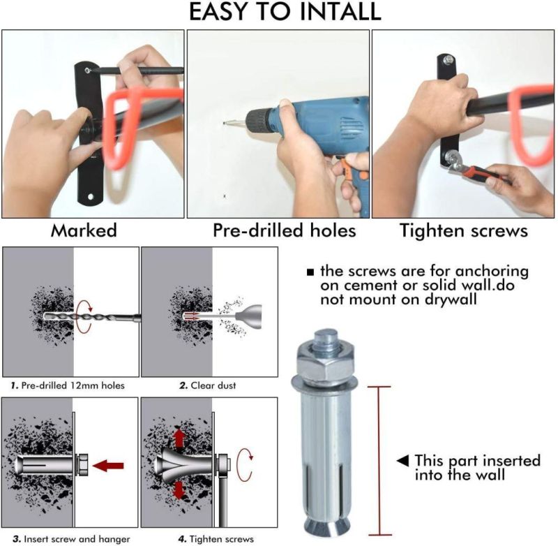 High Quality Indoor Foldable Wall Bike Rack Wall for Garage