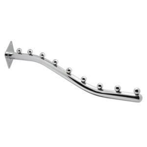 Metal Chrome Supermarket Slatwall Display Fixtures Hooks