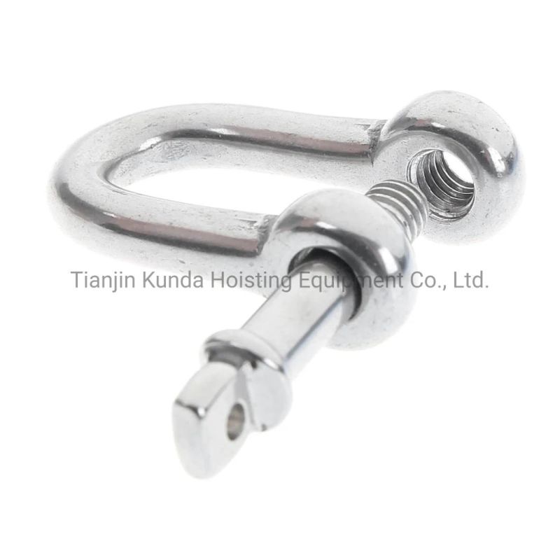 Screw Pin European JIS Type Heavy Duty Bow Shape Anchor Shackle 304 AISI316 Stainless Steel Shackle Rigging Hardware Fittings