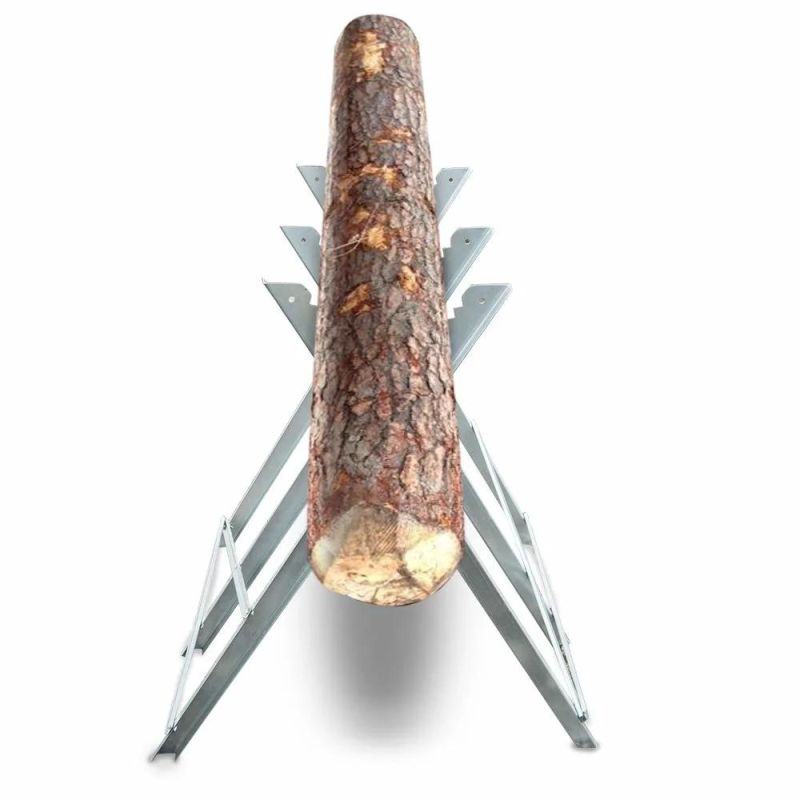 Saw Horse Log Holder with Serrated Teeth for Log Firewood and Timber