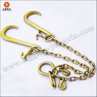 Ebtb057 5/16&prime;&prime; G70 Towing V Chain Bridle with 8&prime;&prime; J Hook
