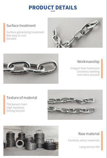 Zinc Plated Chain Twisted Iron Link Chain