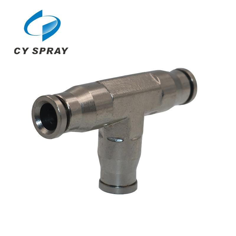 Slip Lock Fogging Nozzle Connector, 9.52mm High Pressure Tube Slip Lock Tee Connector