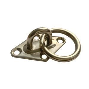 Stainless Steel Square Eye Plate with Round Welded Ring (chain accessories)