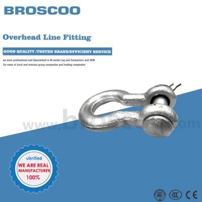 Electric Hot-DIP Galvanized Pole Line Fitting U Bow Shackle