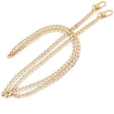 DIY Iron Flat Chain Strap Handbag Chains Accessories with Metal Buckles