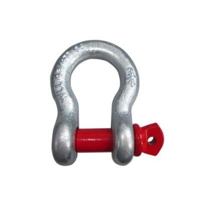 Color Powder Carbon Steel Screw Pin Shackle Drop Forged Anchor Bow Shackle