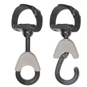 Baby Stroller Hooks Hook 2 Pack PCS Accessories High Quality Plastic Hook Multifunction Black Twin Pack