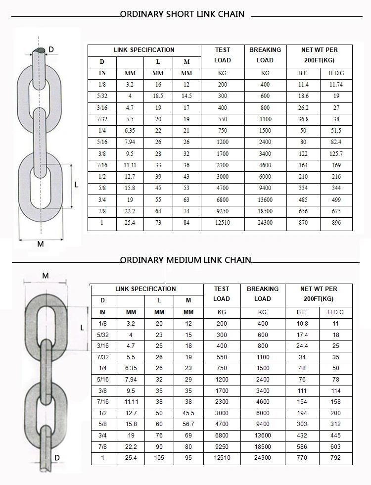 High Quality Hot DIP Gavanized Long Link Chain for Protection