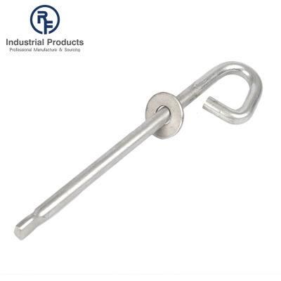J-Hook Type Anchor Bolts with Zinc Coated Finish