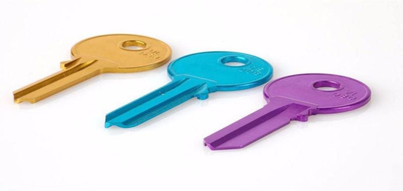 Colorful Finish with Beautiful Patterns Blank Key Solid Brass Key