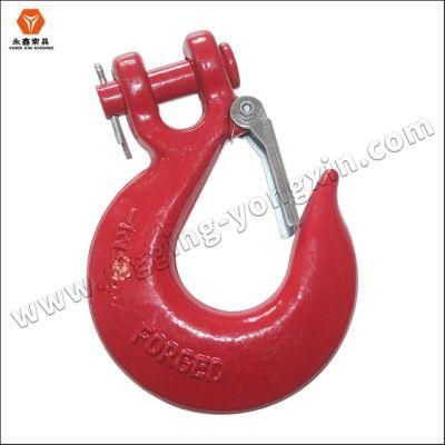 Heavy Duty Forged 320 Type Alloy/Steel Eye Sling Hoist Hook with Safety Latch for Winch Rope