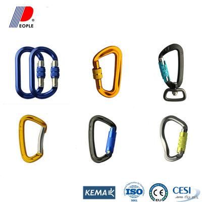 Colorful Strong Metal Carabiner Spring Snap D Type Hook