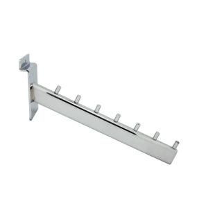 Metal Chrome Slatwall Waterfall Display Hook with 7 Pins