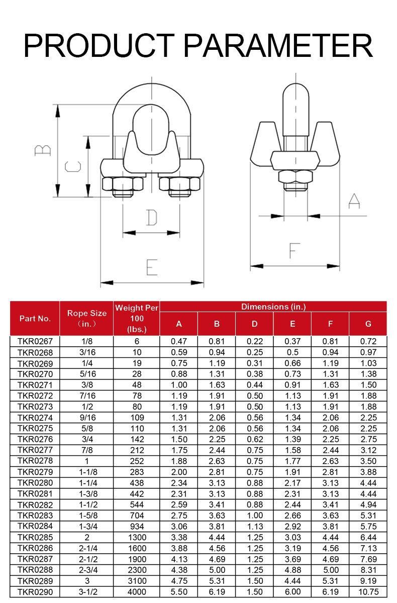 Forged Us Type G450 Wire Rope Clip