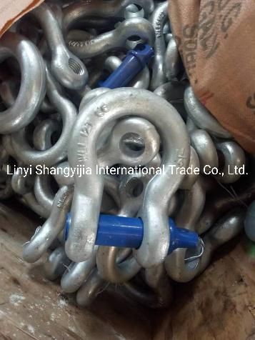 Zinc Plated Screw Pin Us Type G209 Bow Shackle Hot DIP Galvanized G209/G210/G2130/G2150 Shackle