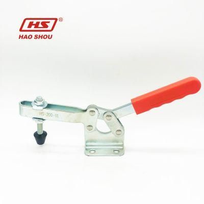 Hashou HS-200-Wl China Wholesaler 400kg /880lb Holding Capacity Long U-Bar Horizontal Handle Toggle Clamp