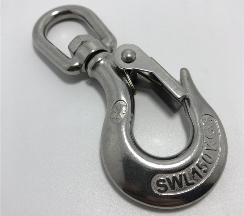 304 Grade Stainless Steel Large Eye Safety Latch Cargo Hook