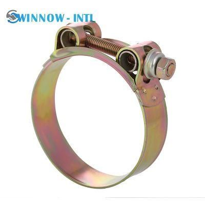 Heavy Duty Exhaust Muffler Zinc Plated Steel Flat Band Hose Clamps