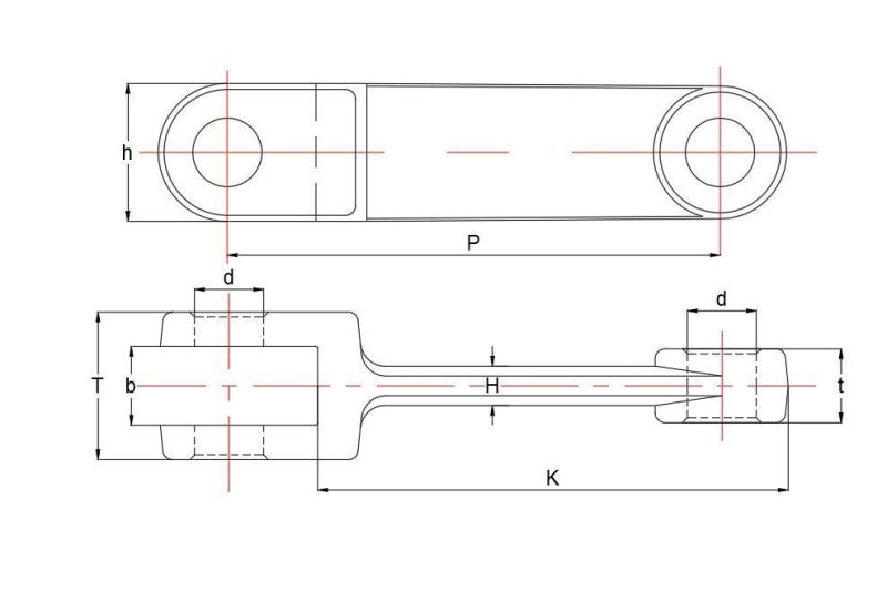 Transmission Roller Chain Forged Chain Link for Scraper Conveyors
