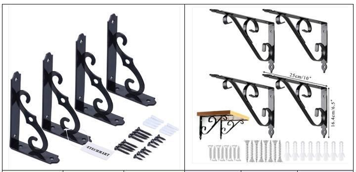 Wall Mounted Heavy Duty Rustic Shelf Brackets