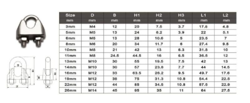 China Rigging Factory Price Grampo 3/8 Wire Rope Clip