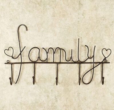Speical Design Hanger Decorc Metal Hook with Letters