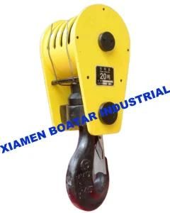 European Style Hook, for Hoist and Crane, Capacity 20ton, Single Row Pulley