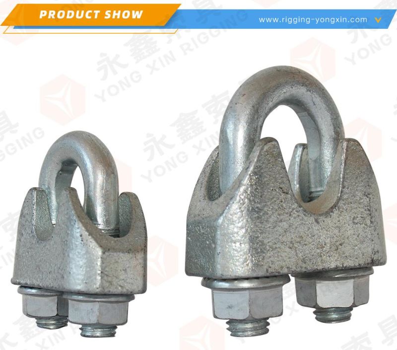 Factory Wholesale DIN 1142 Galvanized Malleable Rigging Hardware Steel Drop Forged Wire Rope Clamp U Bolt Wire Rope Clip