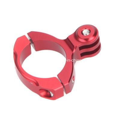 CNC Milling Red Anodized Aluminum Pipe Clamp OEM Service