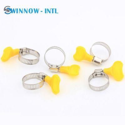 Stainless Steel American Single Ear Worm Drive Hose Clamp Metal Handle American Type Clamp