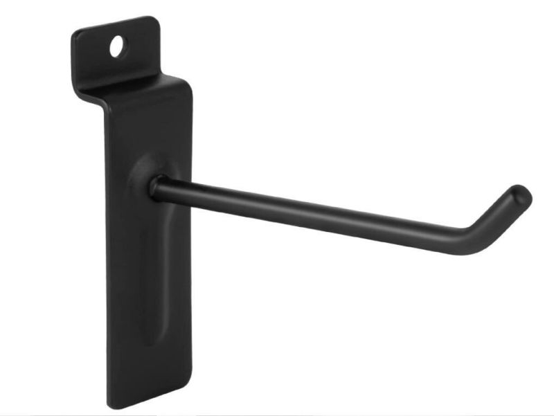 Pole Mast 4" Heavy Duty Black Slatwall Panel Hooks